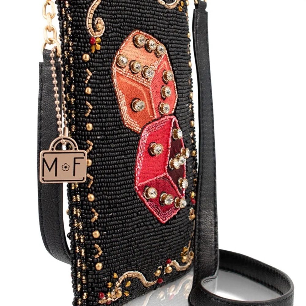 Mary Frances Black and Red Dice Crossbody Bag - Picture 3 of 8